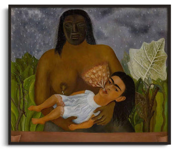 Inspiration Ma nourrice et moi Frida Kahlo - peinture à l'huile