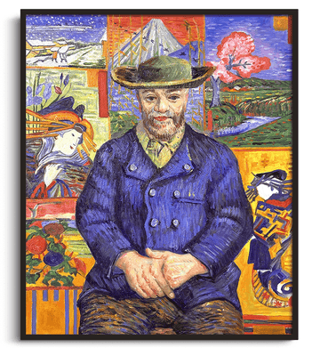 Inspiration Van Gogh - Portrait du père Tanguy